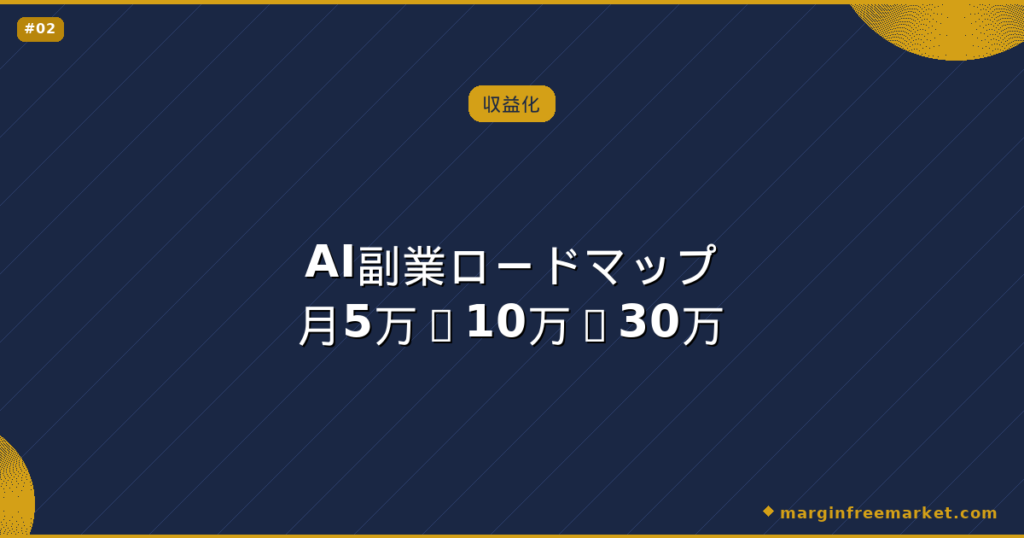 AI副業ロードマップ月5万→10万→30万